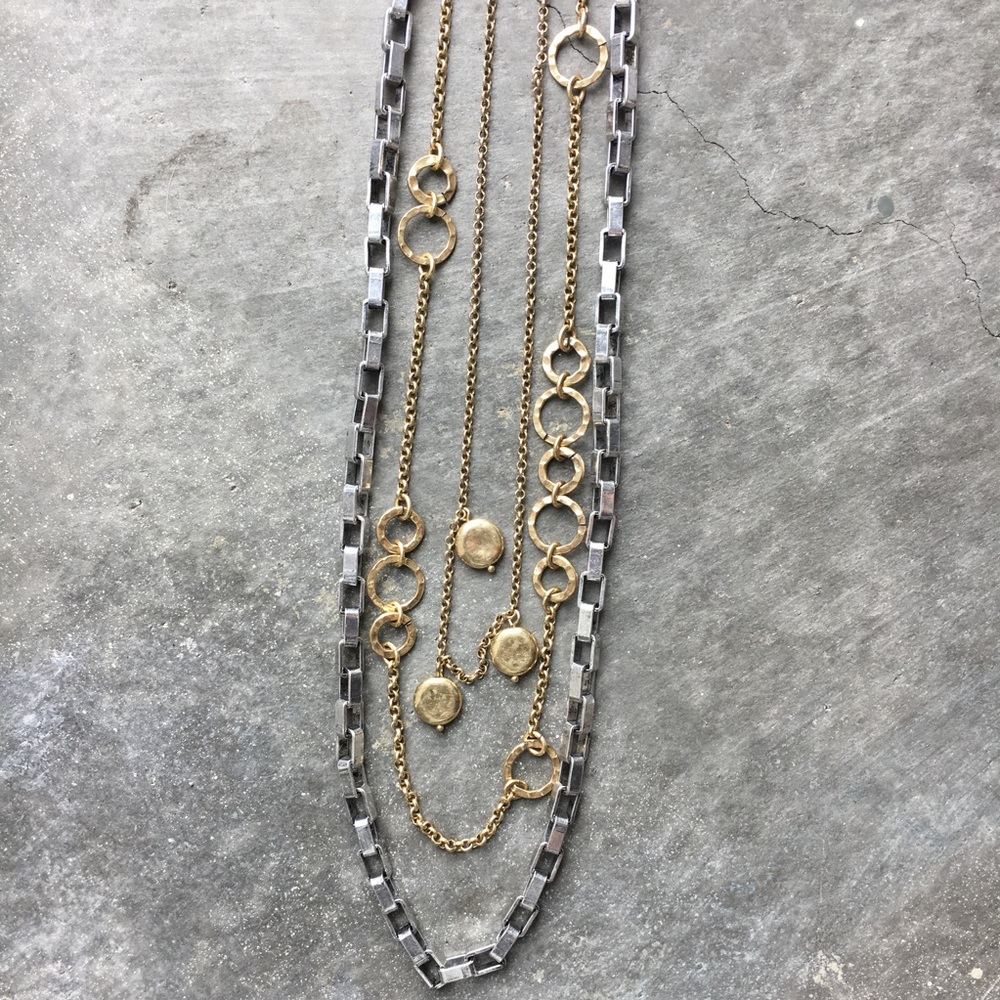 Lucky Brand 3 Chain Necklace